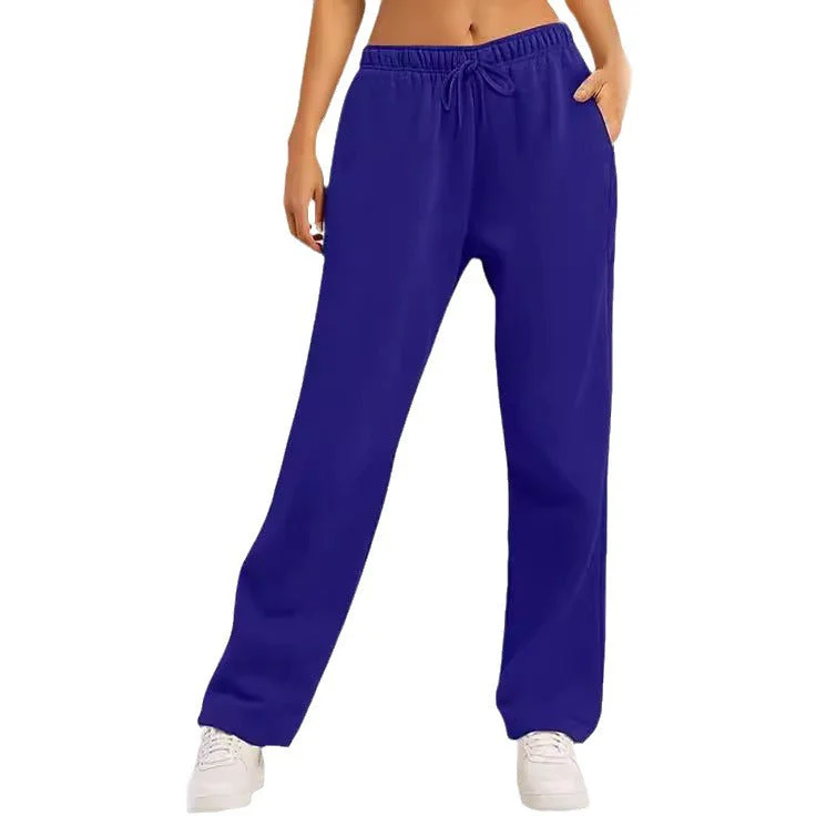 Damen Bequeme Freizeithose mit Elastischem Bund und Seitlichen Taschen Heidi-Mode - Image 5