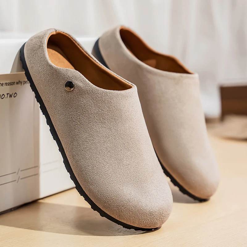 Damen bequeme Hausschuhe mit rutschfester Sohle und hochwertigem Wildlederoberteil Heidi Mode - Image 3