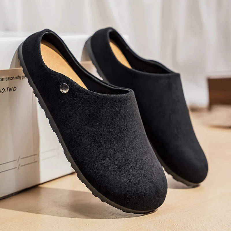 Damen bequeme Hausschuhe mit rutschfester Sohle und hochwertigem Wildlederoberteil Heidi Mode - Image 6