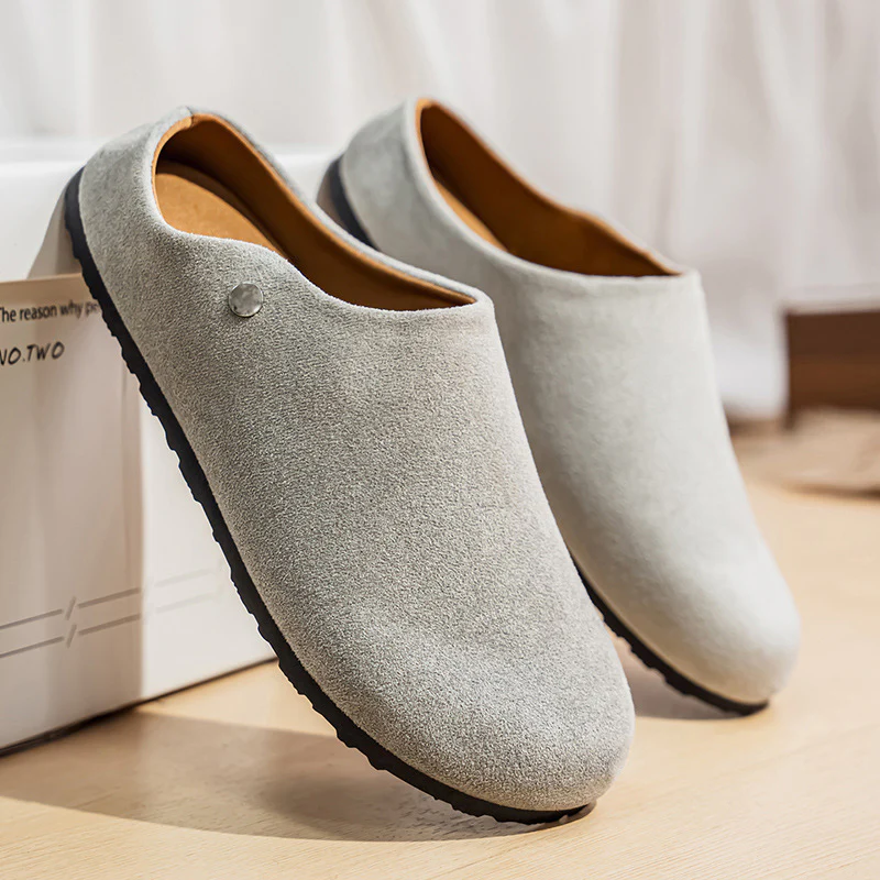 Damen bequeme Hausschuhe mit rutschfester Sohle und hochwertigem Wildlederoberteil Heidi Mode - Image 7
