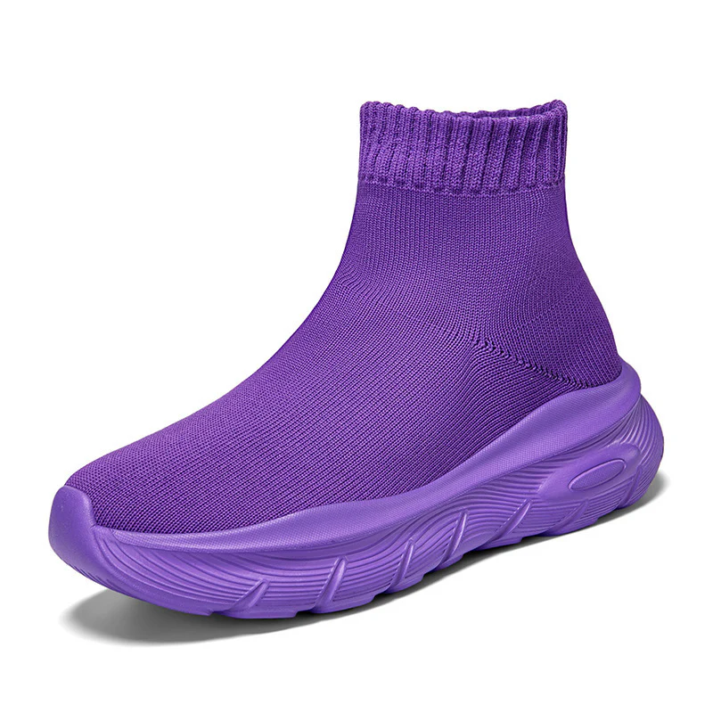 Damen Bequeme High-Top Sneakers mit elastischem Strick-Obermaterial Heidi Mode - Image 9