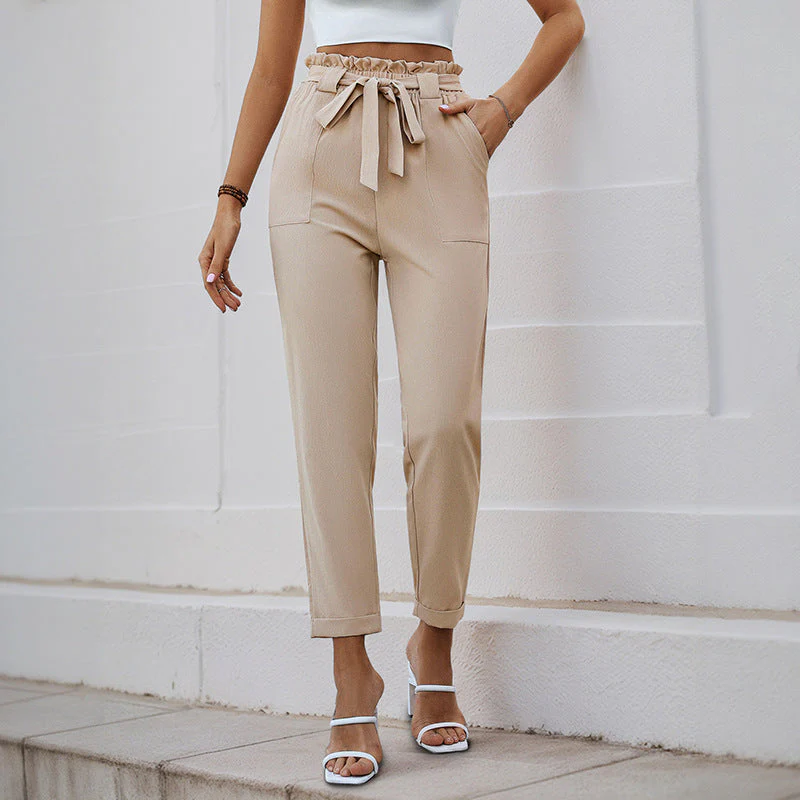 Damen Bequeme High-Waist Pants mit Taillengürtel Heidi-Mode - Image 2