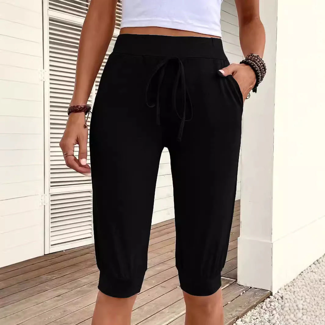 Damen Bequeme Jersey-Shorts mit Elastischem Bund und Praktischen Seitentaschen Heidi-Mode - Image 3