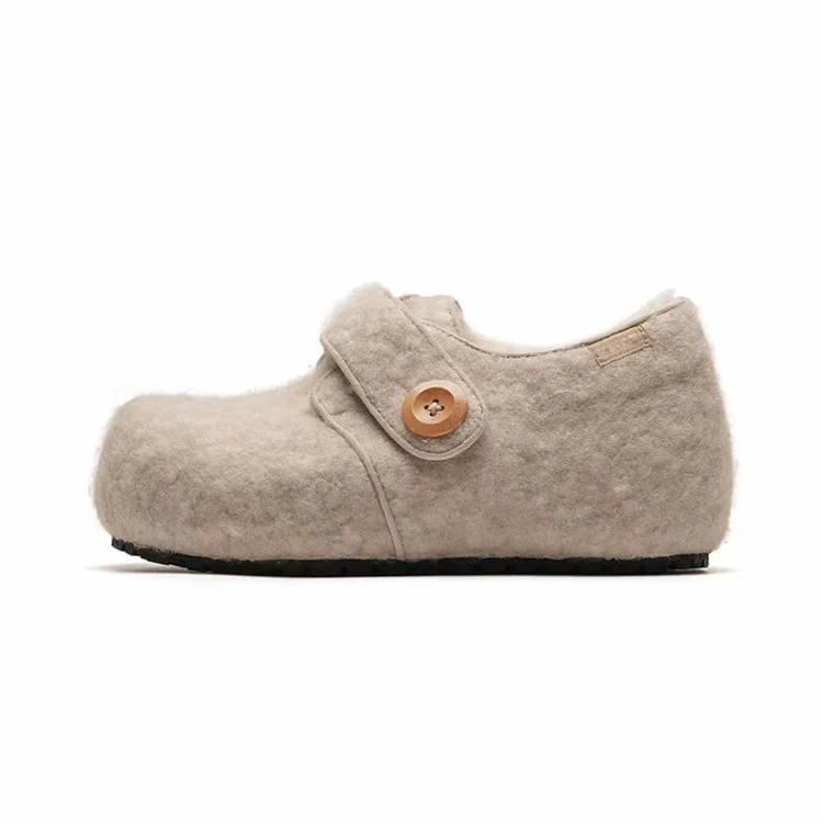 Damen Bequeme Lederschuhe mit modischer Knopfdetail Heidi Mode - Image 10