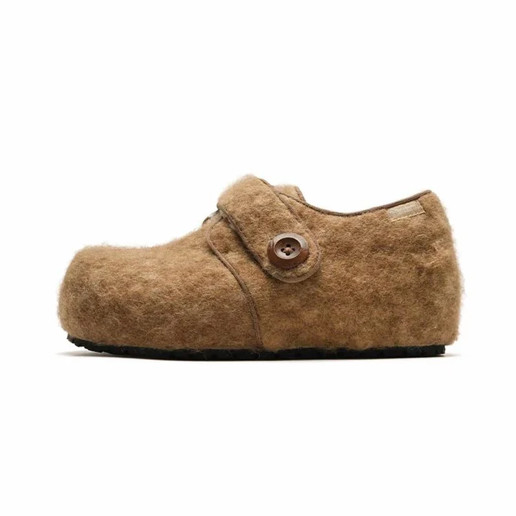 Damen Bequeme Lederschuhe mit modischer Knopfdetail Heidi Mode - Image 6