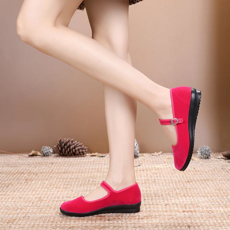 Damen Bequeme Mary Jane Schuhe mit verstellbarem Riemen Heidi Mode - Image 4