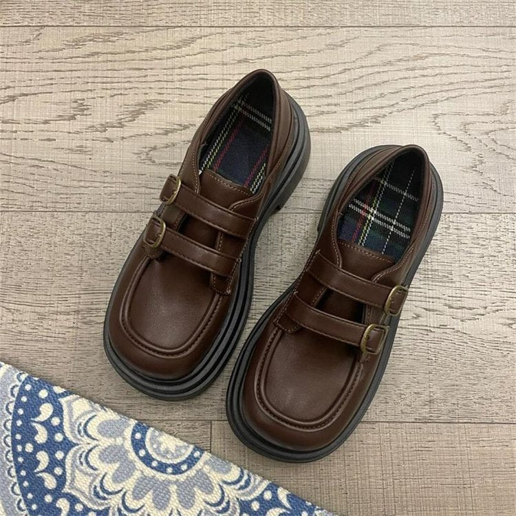 Damen Bequeme Mokassins mit doppeltem Riemenverschluss Heidi Mode