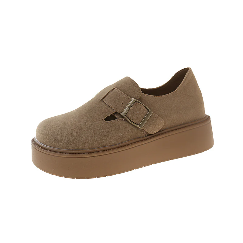 Damen Bequeme Plateau-Pantoletten mit verstellbarem Riemen und innenliegendem Fußbett Heidi Mode - Image 5