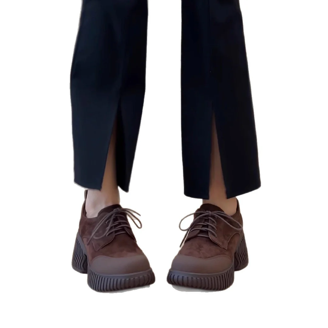 Damen bequeme Plateau-Schnürschuhe mit robustem Sohlenprofil und trendigem Design Heidi Mode - Image 5