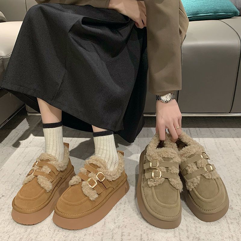 Damen bequeme Platformsneaker mit modischem Flauscheinsatz und elegantem Doppelklettverschluss Heidi Mode - Image 2