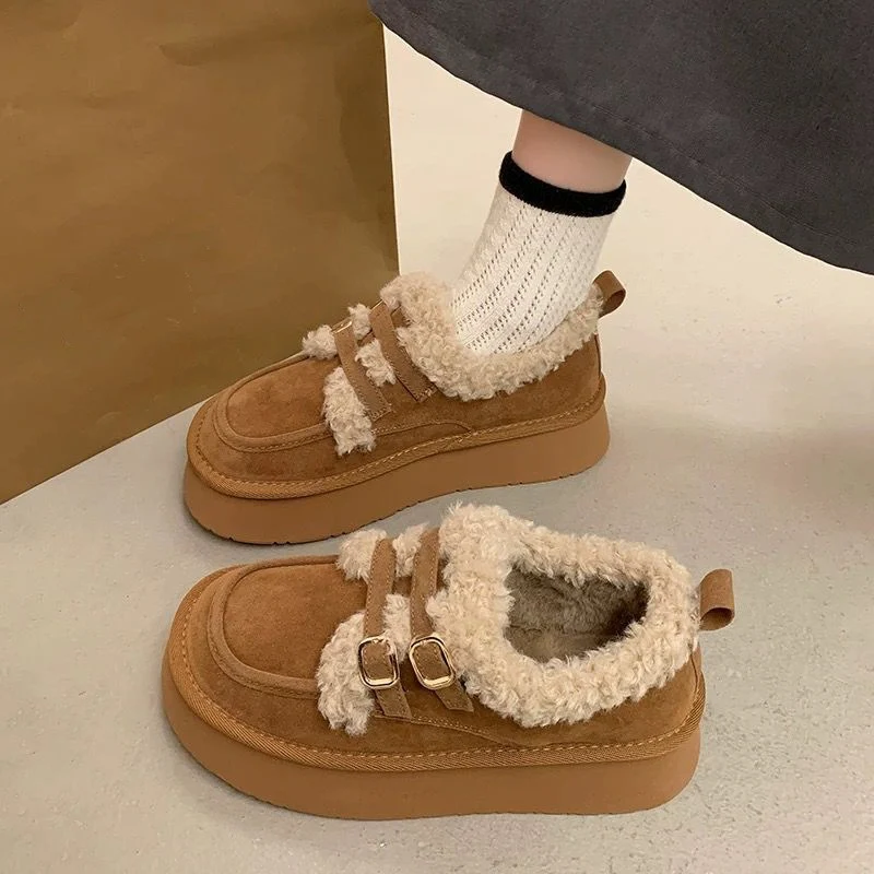 Damen bequeme Platformsneaker mit modischem Flauscheinsatz und elegantem Doppelklettverschluss Heidi Mode - Image 7