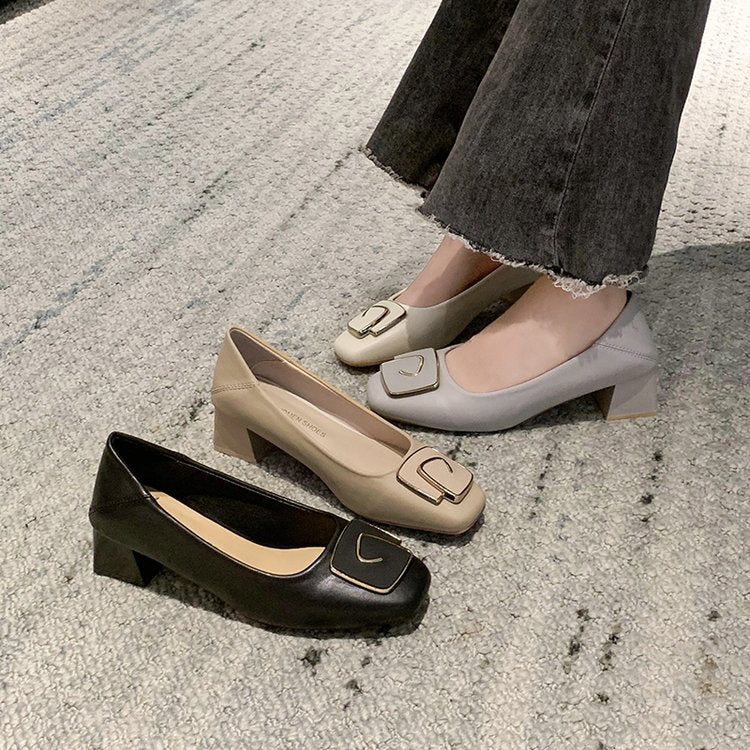Damen Bequeme Pumps mit Stilvollem Schnallen-Detail Heidi-Mode - Image 2