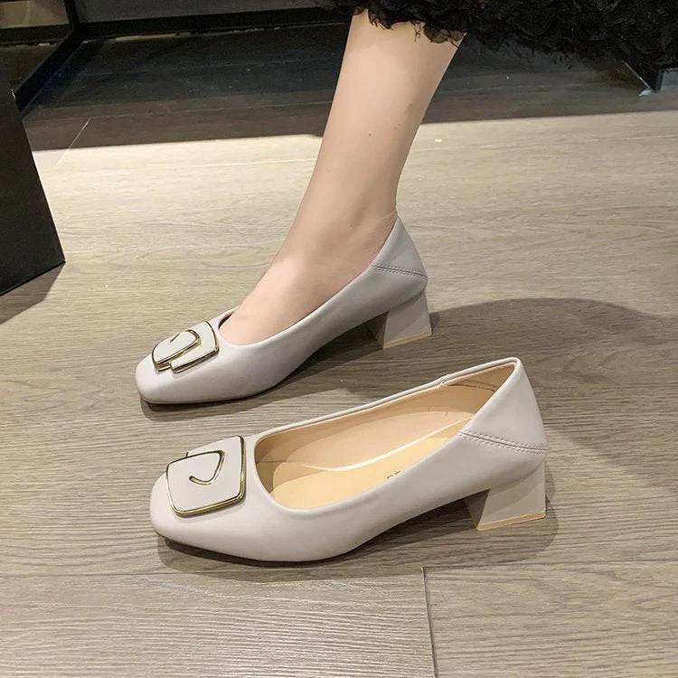 Damen Bequeme Pumps mit Stilvollem Schnallen-Detail Heidi-Mode - Image 3
