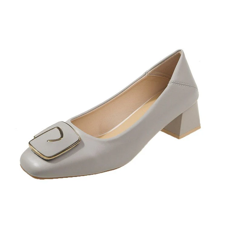 Damen Bequeme Pumps mit Stilvollem Schnallen-Detail Heidi-Mode - Image 6