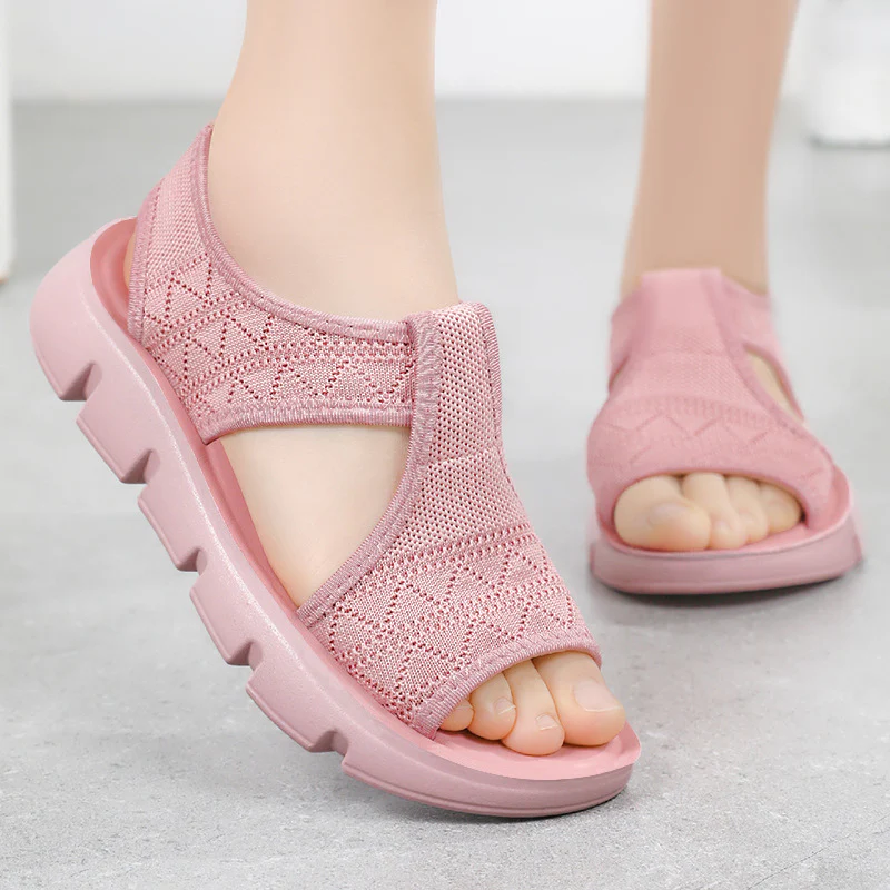 Damen Bequeme Sandalen mit elastischen Riemen und rutschfester Sohle Heidi Mode - Image 2