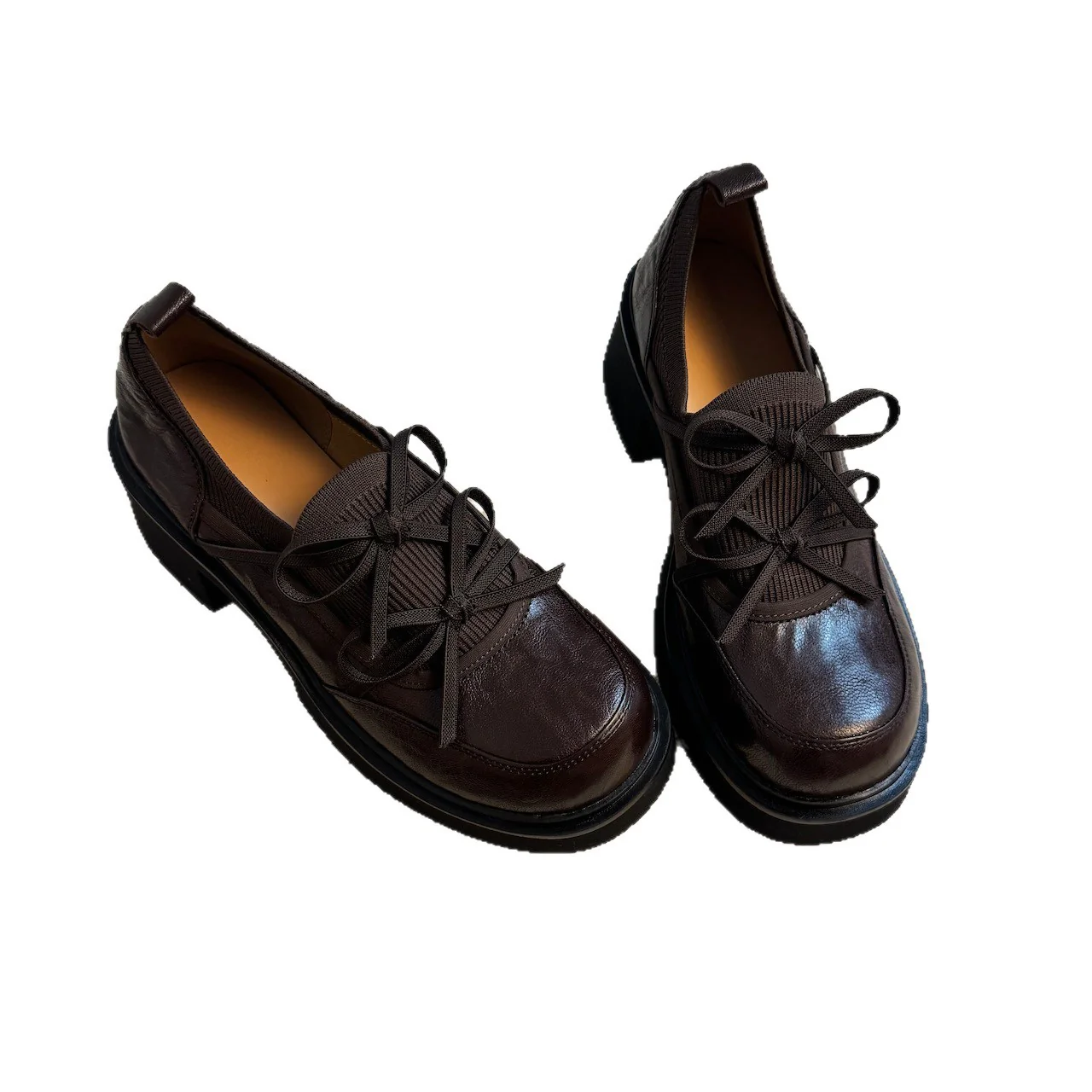 Damen Bequeme Schnürschuhe mit modischem Design und robustem Absatz Heidi Mode - Image 5
