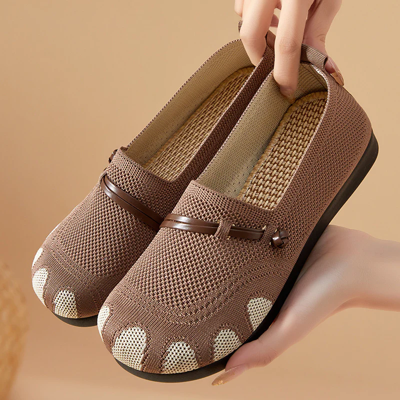Damen Bequeme Slip-On Ballerinas mit flexiblem Obermaterial Heidi Mode