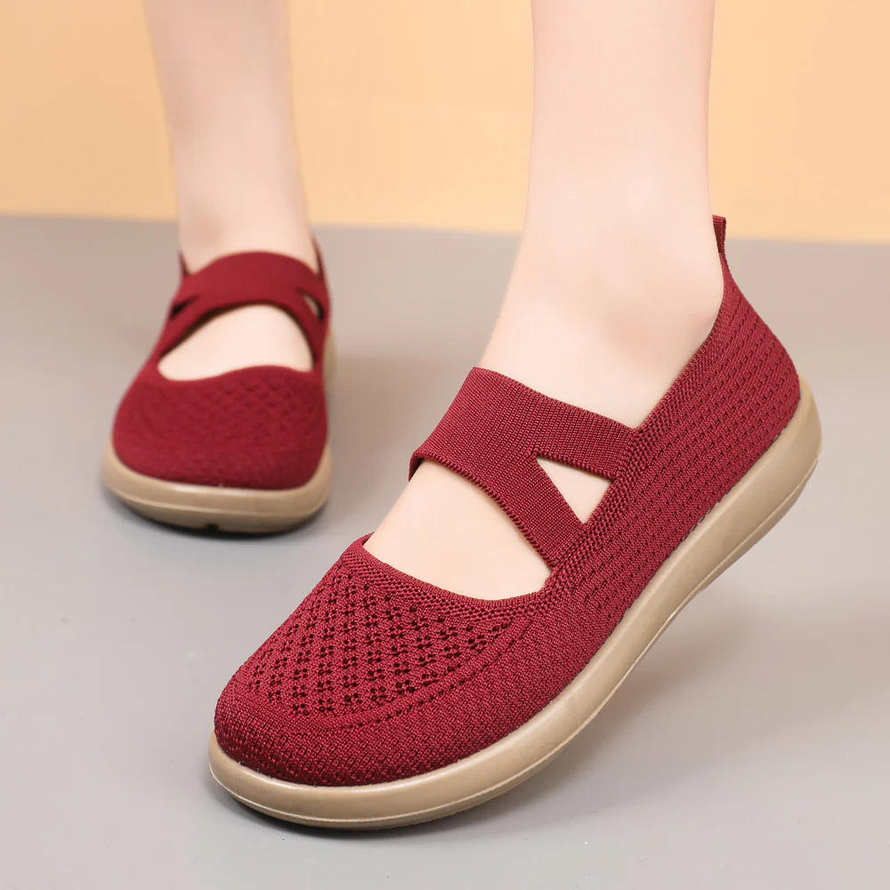 Damen Bequeme Slip-On City-Sneaker mit atmungsaktivem Obermaterial Heidi Mode - Image 2