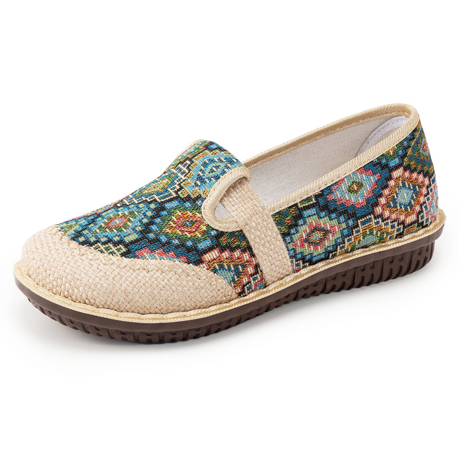 Damen Bequeme Slip-On Clogs mit buntem Jacquard-Muster Heidi Mode - Image 5