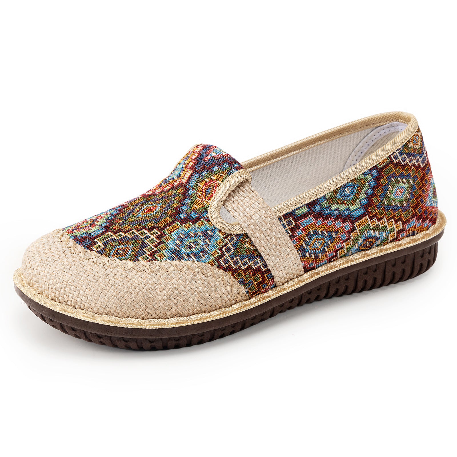 Damen Bequeme Slip-On Clogs mit buntem Jacquard-Muster Heidi Mode - Image 6
