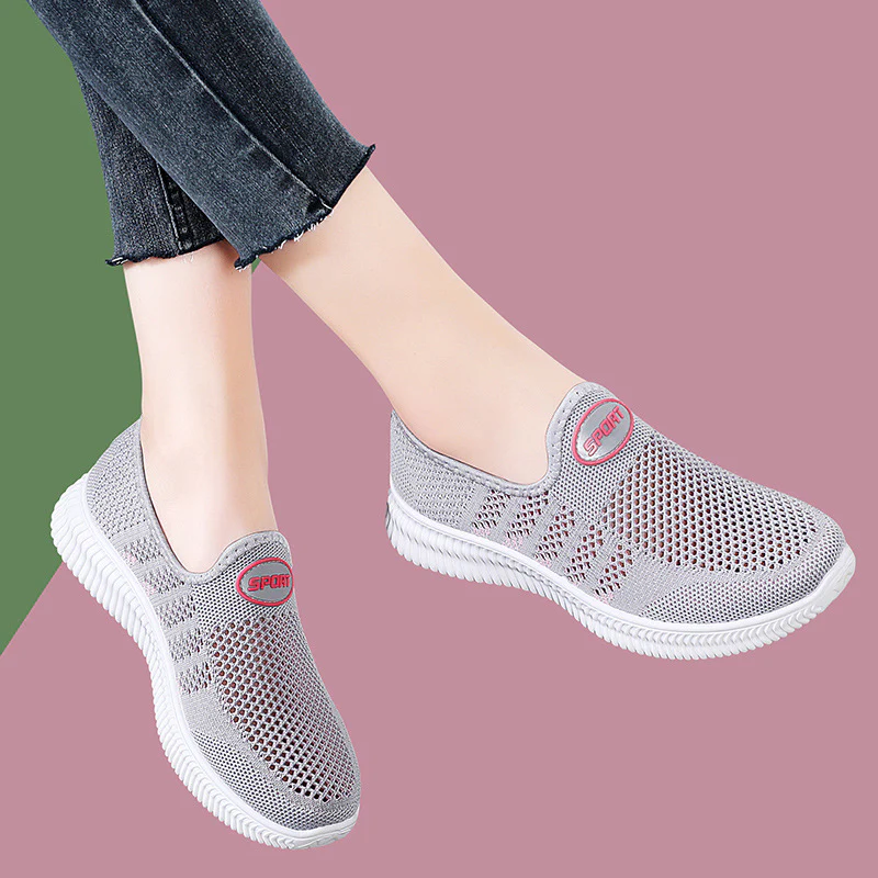 Damen Bequeme Slip-On Freizeitschuhe mit atmungsaktivem Obermaterial Heidi Mode - Image 3