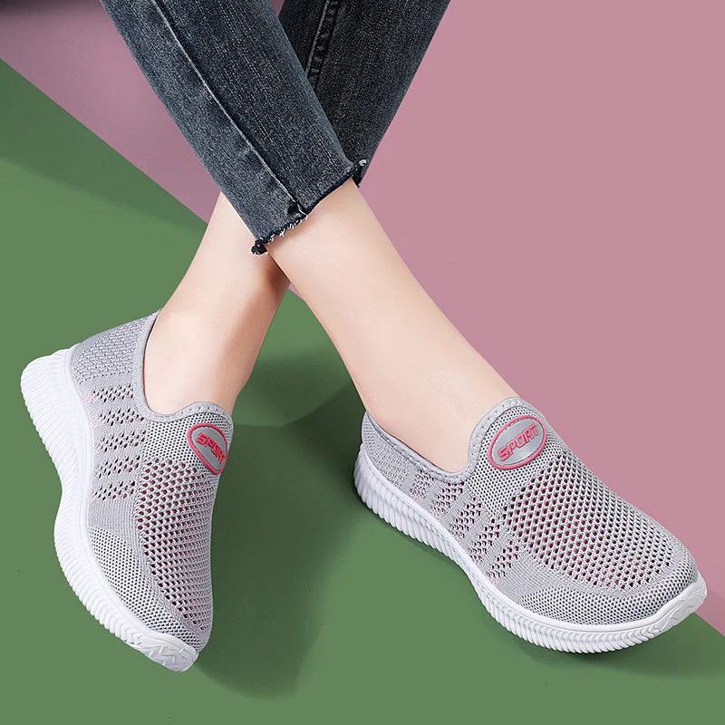 Damen Bequeme Slip-On Freizeitschuhe mit atmungsaktivem Obermaterial Heidi Mode - Image 6