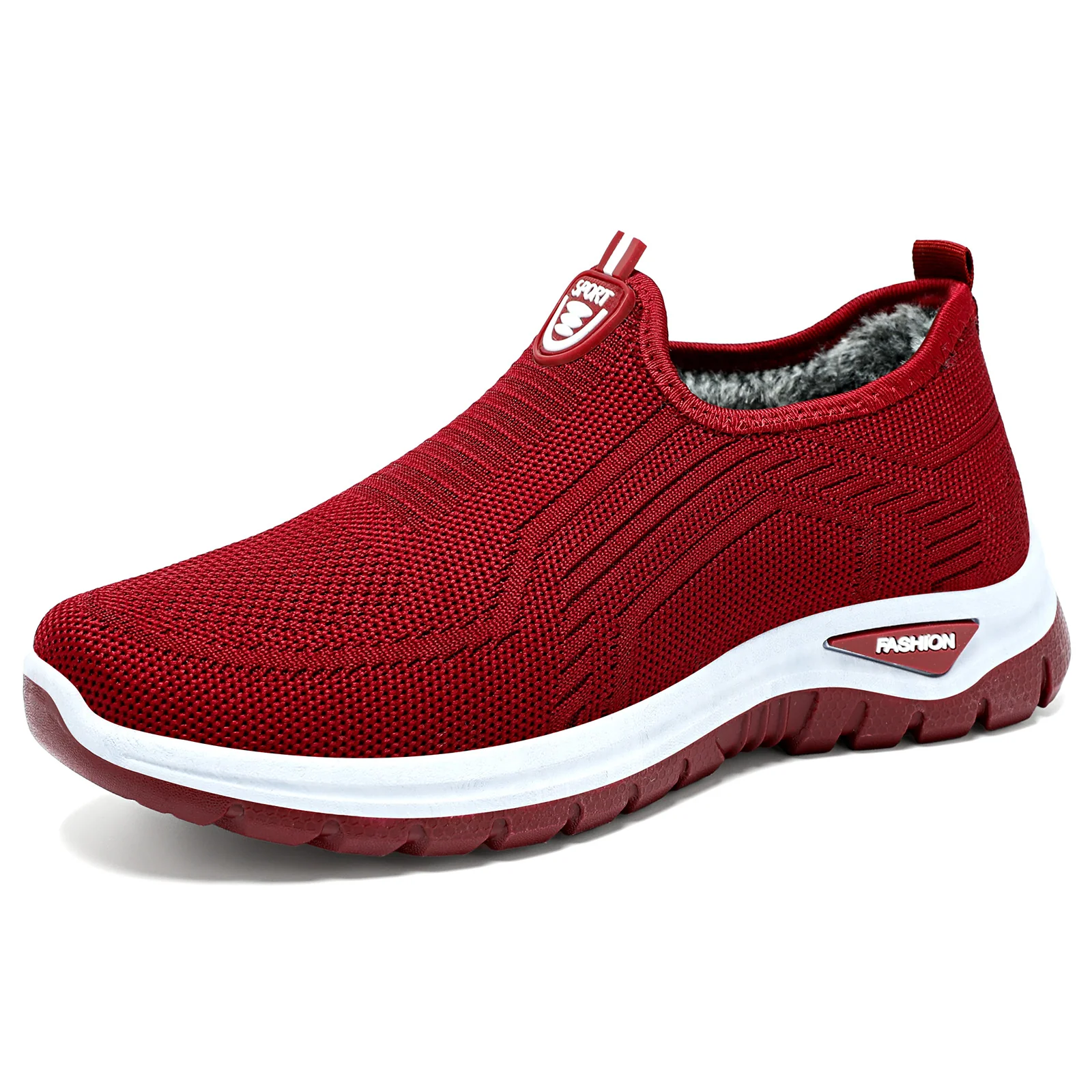 Damen Bequeme Slip-On Freizeitschuhe mit atmungsaktivem Strickdesign Heidi Mode - Image 6