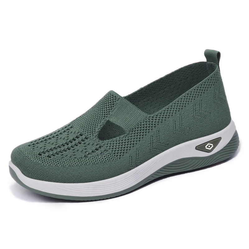 Damen Bequeme Slip-On Freizeitschuhe mit atmungsaktivem Strickoberteil Heidi Mode - Image 16