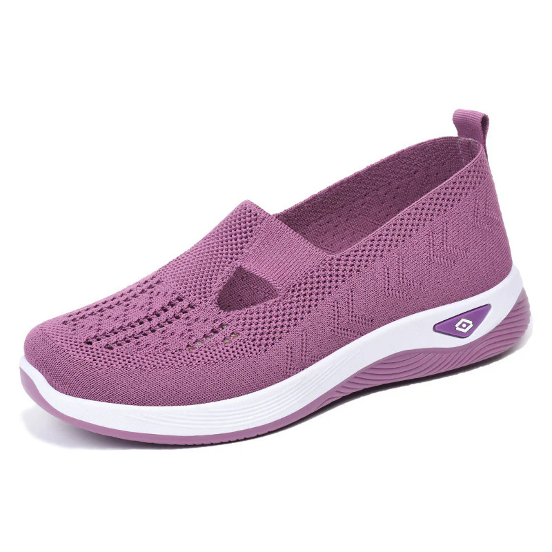 Damen Bequeme Slip-On Freizeitschuhe mit atmungsaktivem Strickoberteil Heidi Mode - Image 5