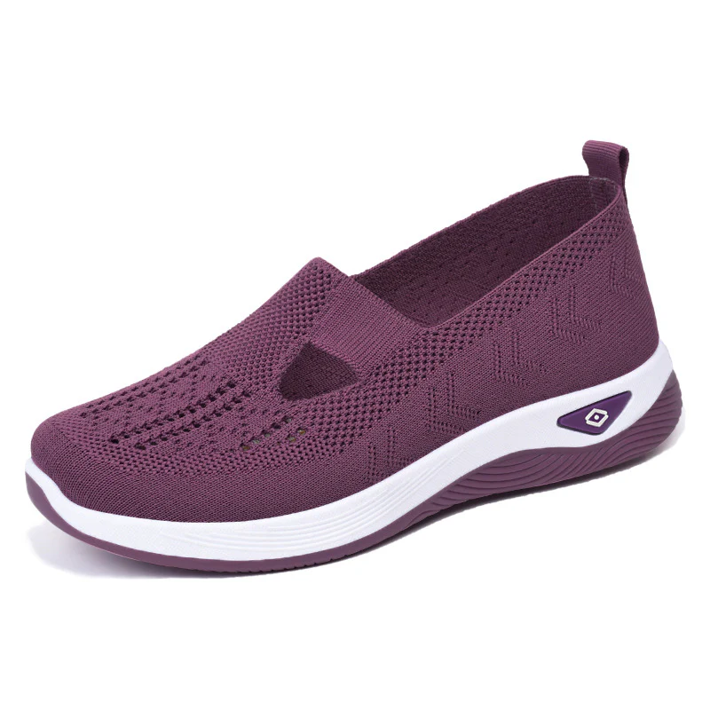 Damen Bequeme Slip-On Freizeitschuhe mit atmungsaktivem Strickoberteil Heidi Mode - Image 7