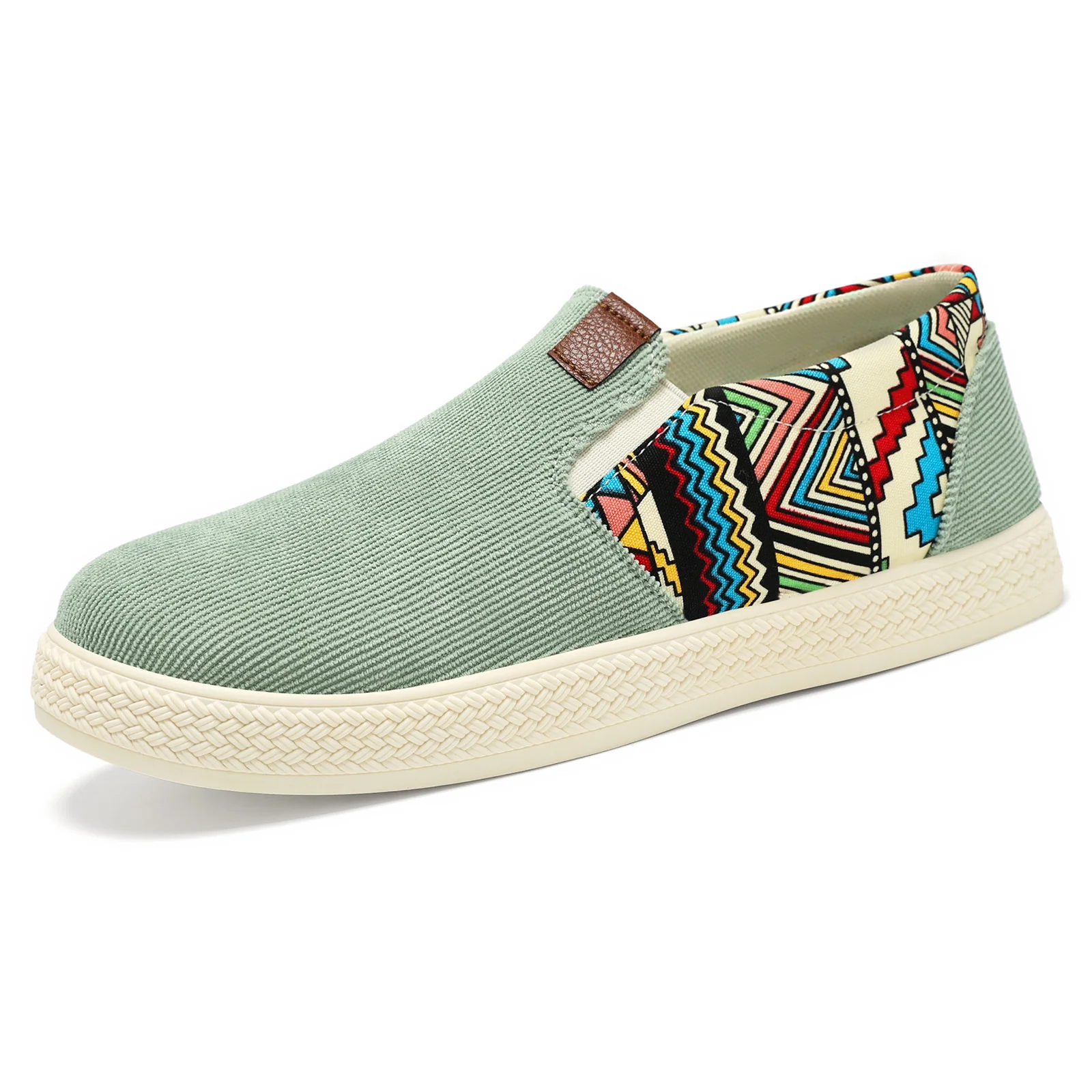 Damen Bequeme Slip-On Freizeitschuhe mit buntem Ethno-Muster Heidi Mode - Image 4