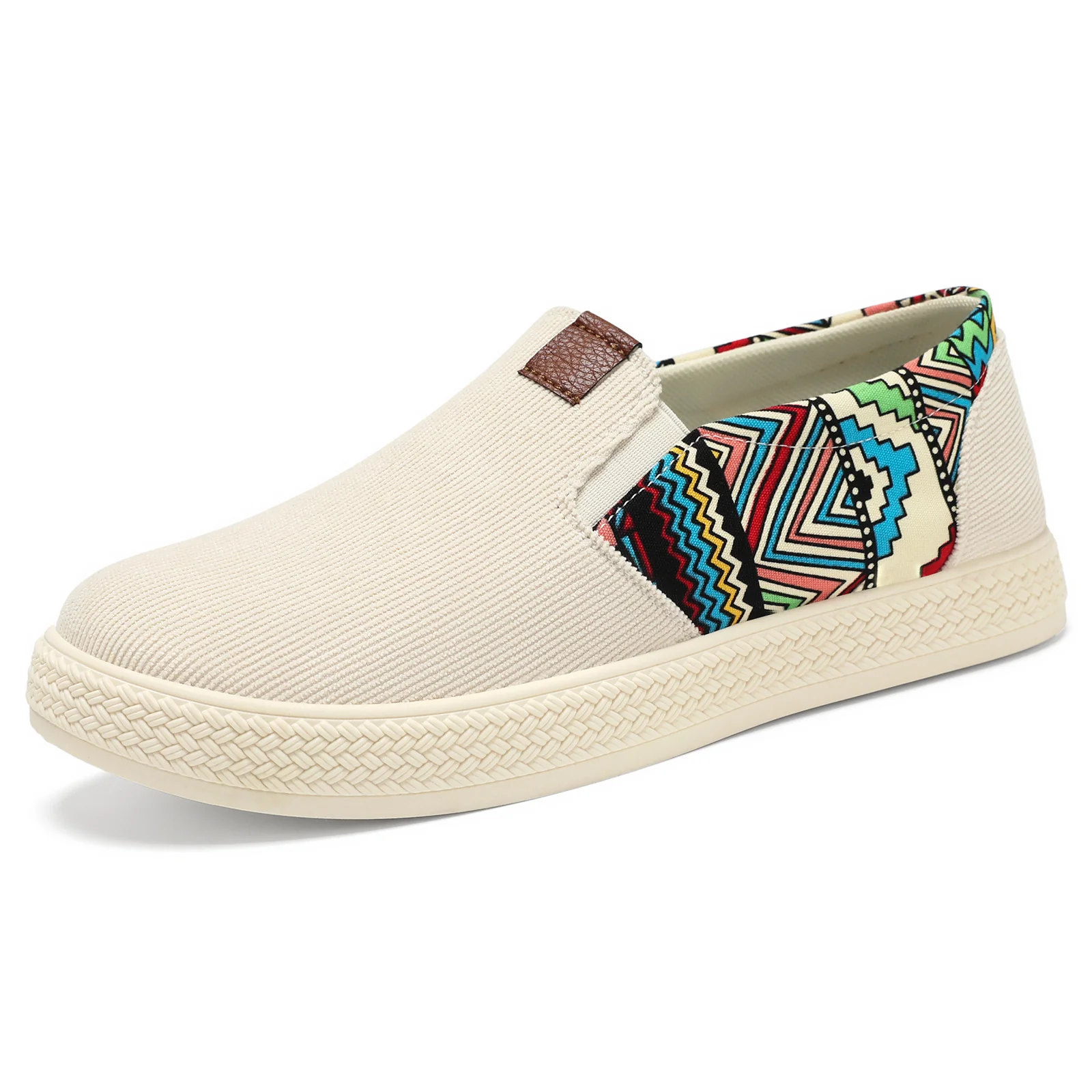 Damen Bequeme Slip-On Freizeitschuhe mit buntem Ethno-Muster Heidi Mode - Image 7