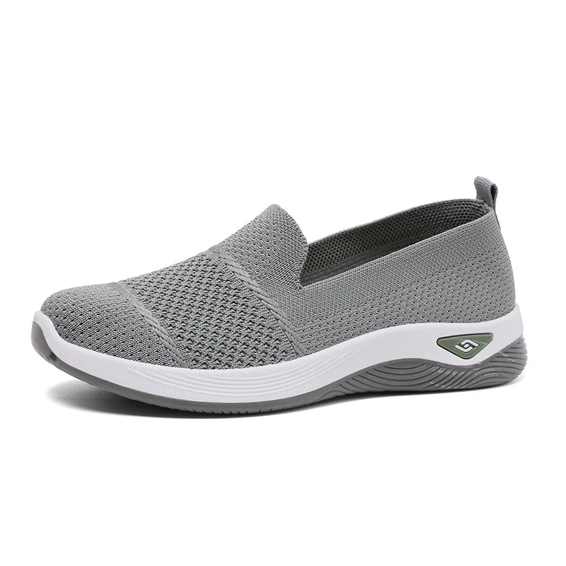 Damen Bequeme Slip-On Freizeitschuhe mit luftdurchlässigem Strickoberteil Heidi Mode - Image 5