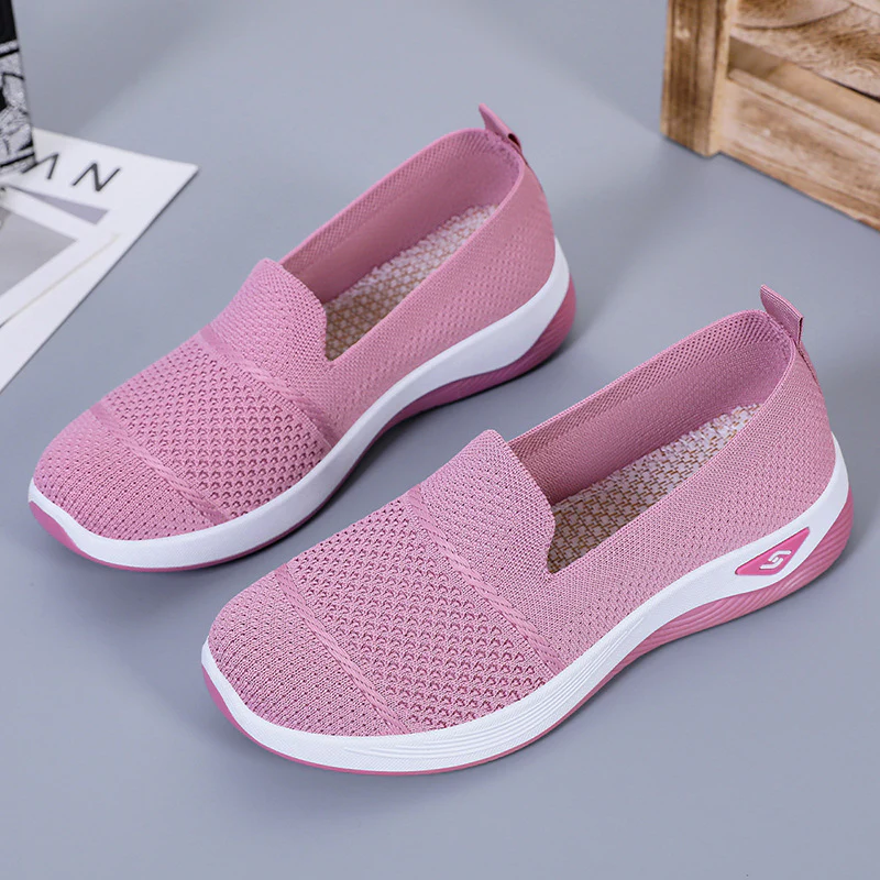 Damen Bequeme Slip-On Schuhe mit atmungsaktivem Strickdesign Heidi Mode - Image 4