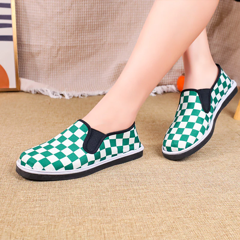 Damen Bequeme Slip-On Schuhe mit kariertem Design Heidi Mode - Image 7