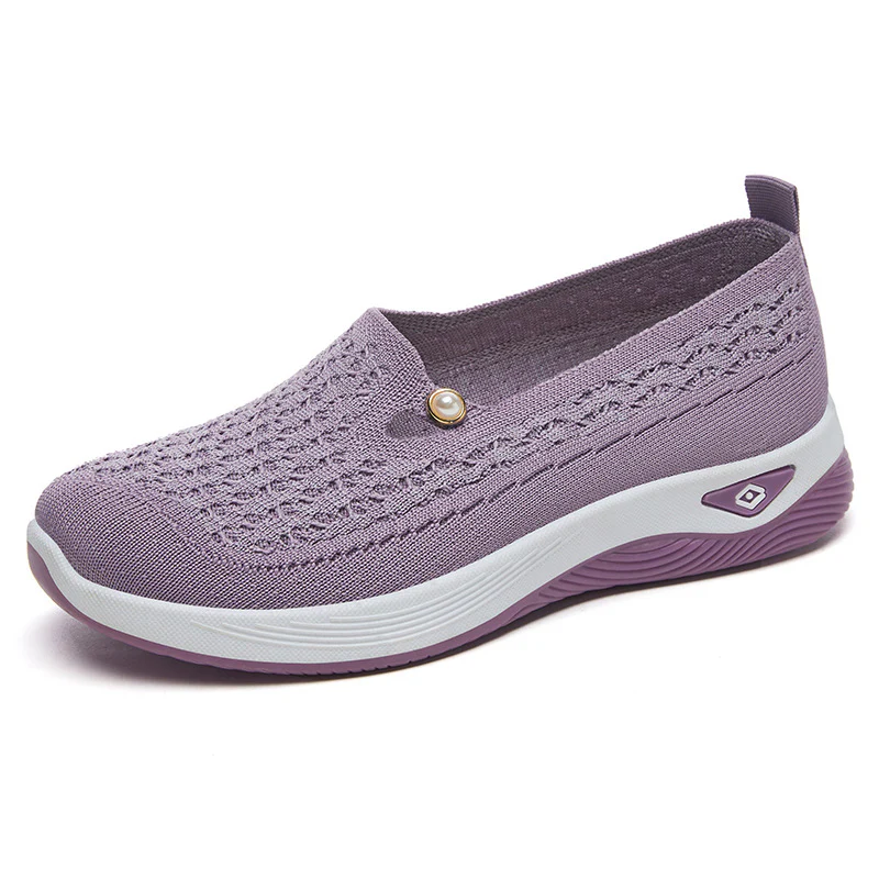 Damen Bequeme Slip-On Schuhe mit luftiger Strickoberfläche Heidi Mode - Image 8