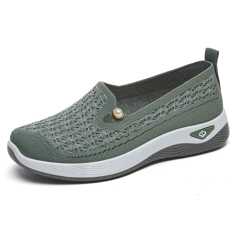 Damen Bequeme Slip-On Schuhe mit luftiger Strickoberfläche Heidi Mode - Image 9