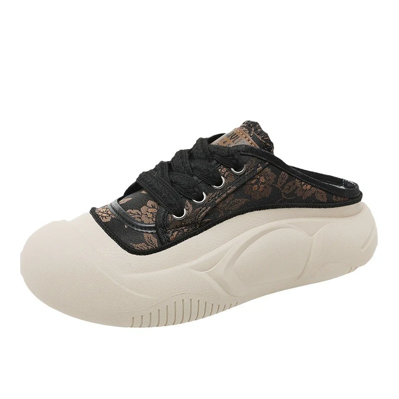 Damen bequeme Slip-On Sneaker mit modischem Blumenmuster und stoßdämpfender Sohle Heidi Mode - Image 5