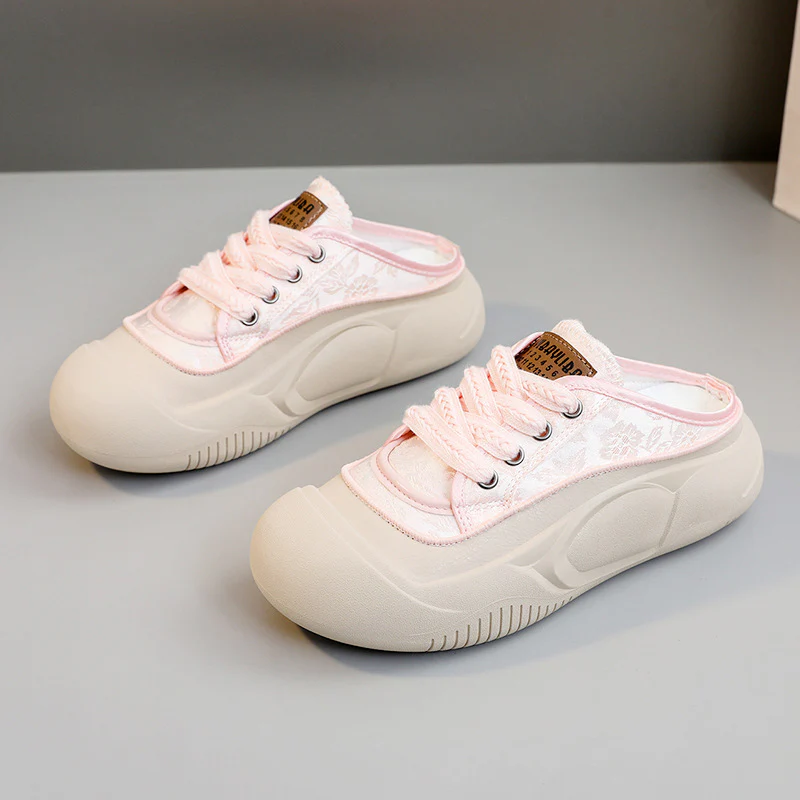Damen bequeme Slip-On Sneaker mit modischem Blumenmuster und stoßdämpfender Sohle Heidi Mode - Image 8