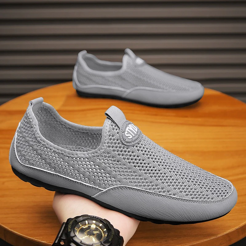 Damen Bequeme Slip-On Sneakers mit atmungsaktivem Mesh-Obermaterial Heidi Mode