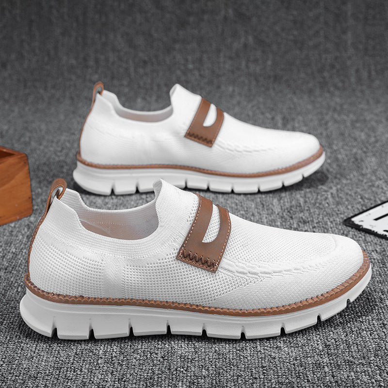 Damen Bequeme Slip-On Sneakers mit atmungsaktivem Netzgewebe und modischem Akzent Heidi Mode