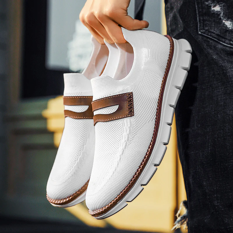 Damen Bequeme Slip-On Sneakers mit atmungsaktivem Netzgewebe und modischem Akzent Heidi Mode - Image 4