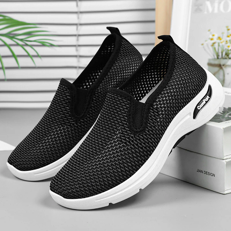 Damen Bequeme Slip-On Sneakers mit atmungsaktivem Obermaterial Heidi Mode - Image 2