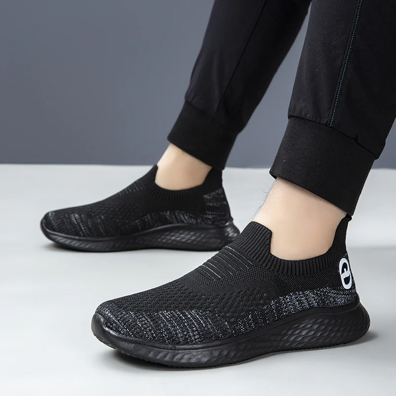 Damen Bequeme Slip-On Sneakers mit atmungsaktivem Strickmaterial und rutschfester Sohle Heidi Mode - Image 4