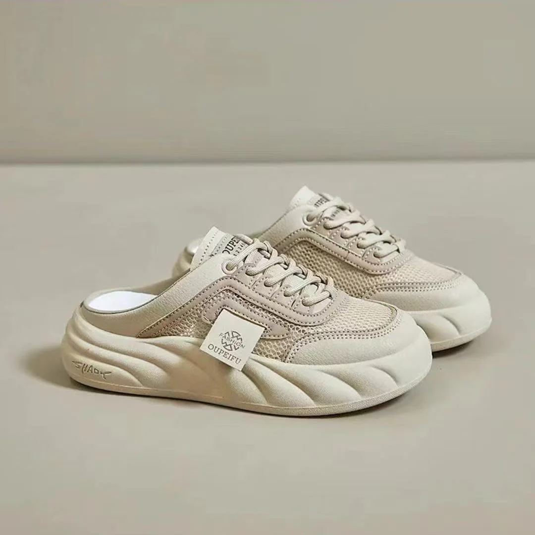 Damen Bequeme Slip-On Sneakers mit atmungsaktiver Mesh-Oberfläche Heidi Mode