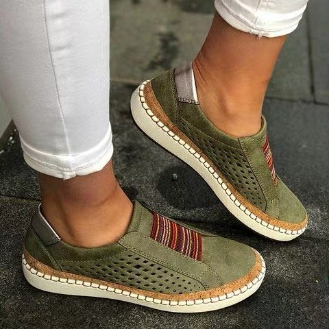 Damen bequeme Slip-On Sneakers mit atmungsaktiver Oberflächenstruktur Heidi Mode - Image 7