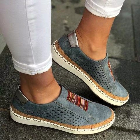 Damen bequeme Slip-On Sneakers mit atmungsaktiver Oberflächenstruktur Heidi Mode - Image 8