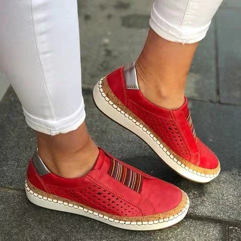 Damen bequeme Slip-On Sneakers mit atmungsaktiver Oberflächenstruktur Heidi Mode - Image 9