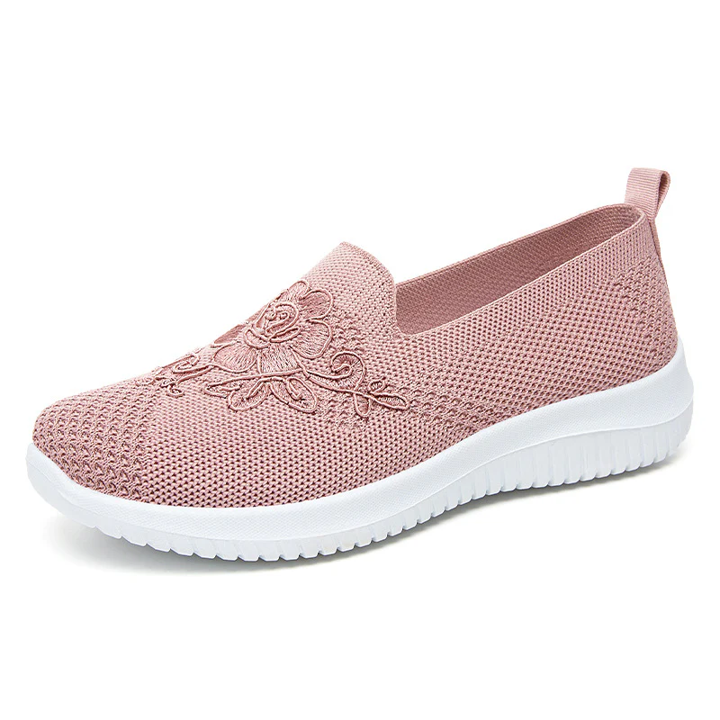 Damen Bequeme Slip-On Sneakers mit dekorativem Blumenmuster Heidi Mode - Image 6