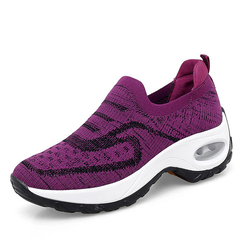 Damen bequeme Slip-On Sneakers mit elastischem Mesh-Obermaterial und luftgepolsterter Sohle Heidi Mode - Image 3